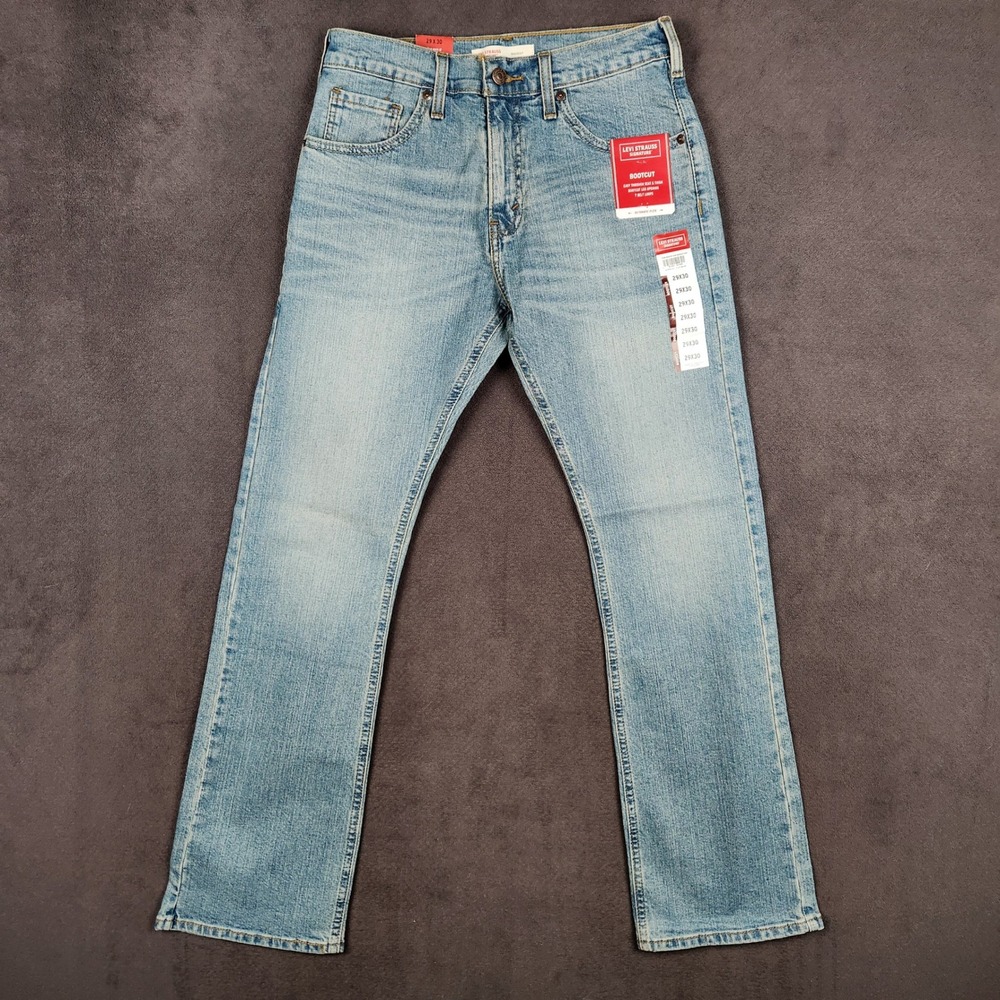 Levi Strauss Signature Jeans Mens 29x30 Blue Medium Wash Bootcut Stretch NEW
